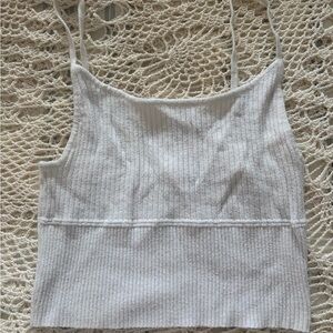 La Hearts White Ribbed Camisole